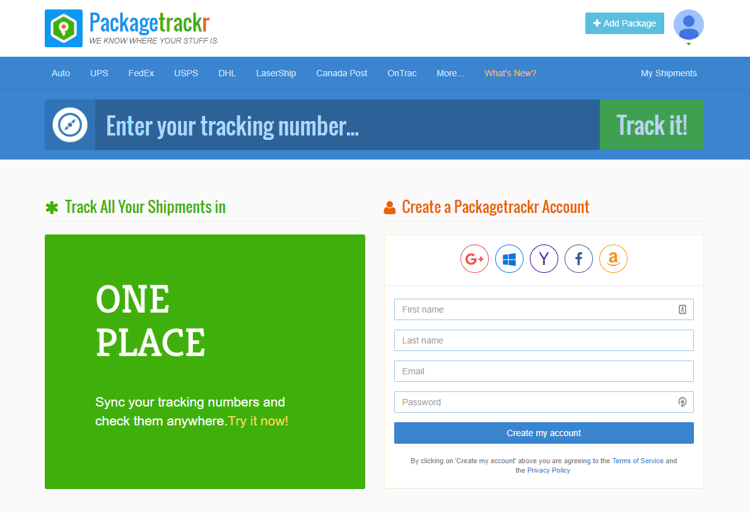 Package tracking app