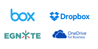 Box, Dropbox, Egnyte and OneDrive for Business are all integrated with Proxyclick